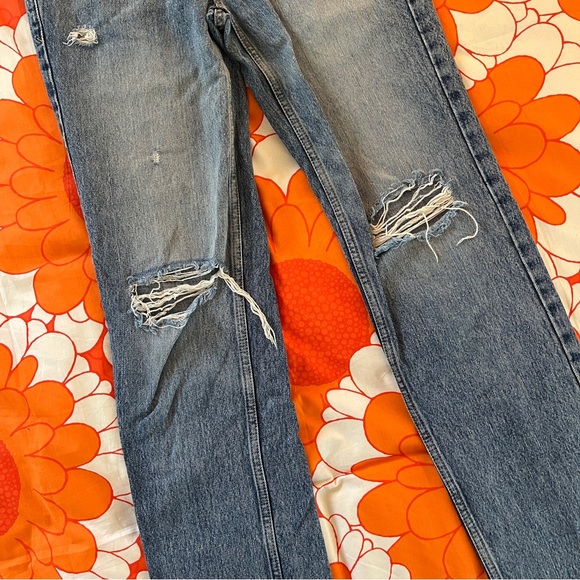 Good American Good 90s Icon High Waist Straight Leg Jeans 00 / 24 - Picture 4 of 5